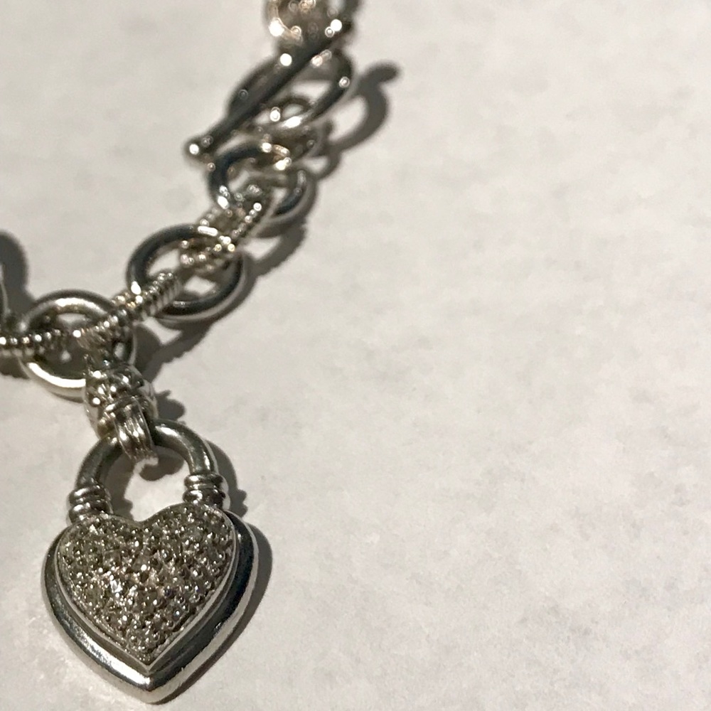 Helzberg Diamonds Heart Locket Charm Bracelet